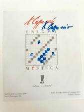 ANTONELLA CAPPUCCIO (1944) ENIGMA invito 2005 con firma e intervento grafico