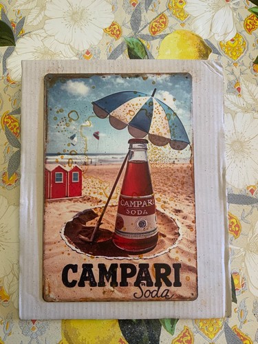 Insegna metallo campari - in, metallo,
