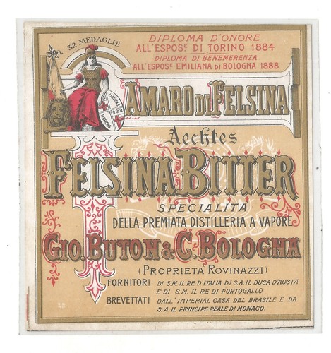 Bologna 1900 etichetta - bologna, 1900.