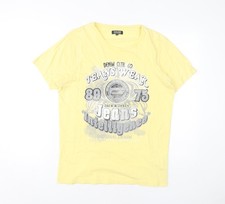 Shirt uomo cotone giallo - t-shirt,