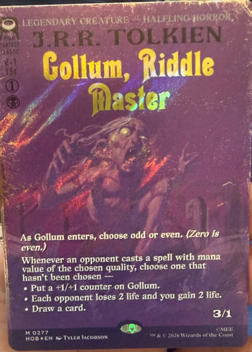 Mtg gollum riddle master - mtg,