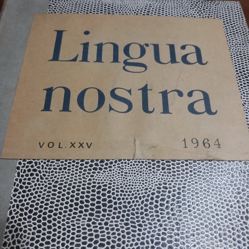 Rivista lingua nostra volume - nostra,