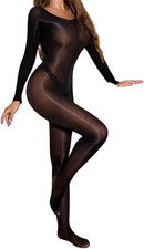 Intimo Donna Seducente Bodystocking Sexy E Brillante Aperto E Trasparente Intimo