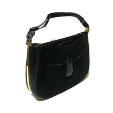 Borsa a tracolla Gucci Jackie vintage in pelle scamosciata nera autentica