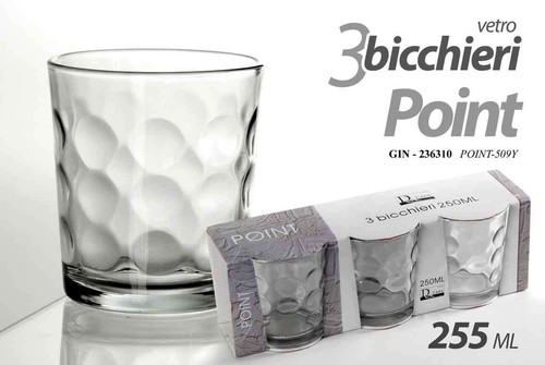 Set bicchieri tavola - 3, da