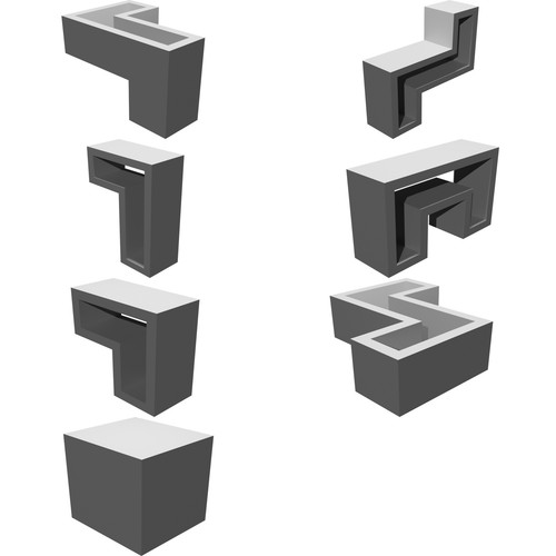 Cubo puzzle semplice - puzzle,
