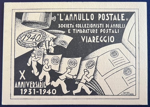 Cartolina commemorativa x - cartolina, "x