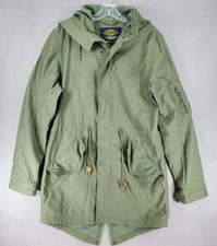Alpha Industries M-65 Fishtail Parka Giacca Cappotto Esercito con Cappuccio Uomo Taglia S