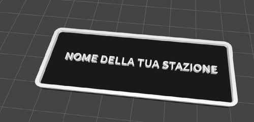 Targhetta targa stazione - targhetta,