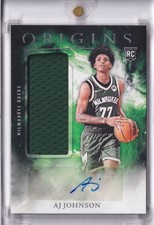 Maglia Panini Origins Rookie Autografo 2024-25 AJ Johnson RC Auto Milwaukee 