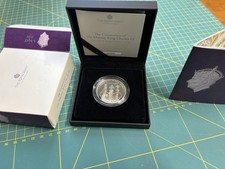 Incoronazione di Re Carlo III 2023 £ 5 sterline moneta argento prova con certificato di autenticità