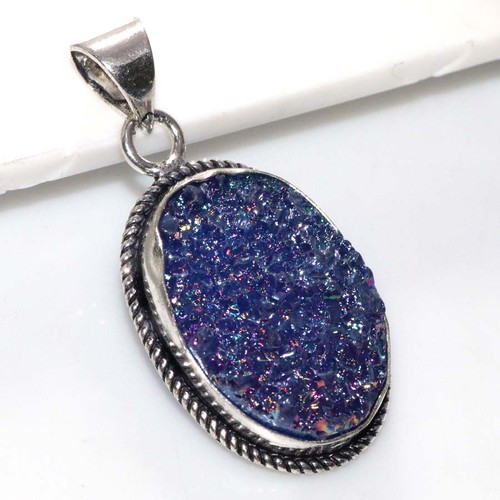 Ciondolo druzy argento 925 - druzy,