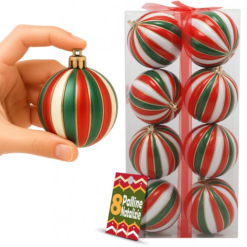 Box palline natale per - 8, di
