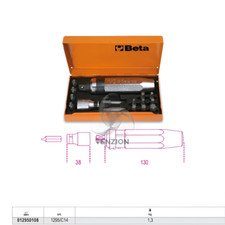 Set Giravite A Percussione 14 Inserti 1 Bussola Portainserti - Beta 1295/C14