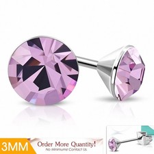 3mm Orecchini Rotondo IN