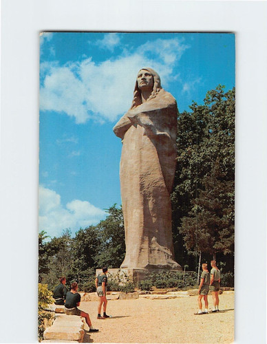 Cartolina statua falco nero - cartolina,