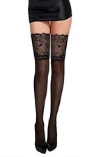 Calze Velo Nero Grande Pizzo