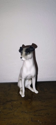 Statuina vintage cane bianco - statuina,