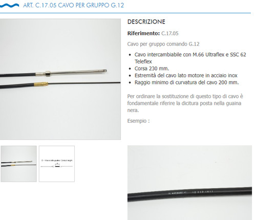 Cavo per timoneria - cavo, m66