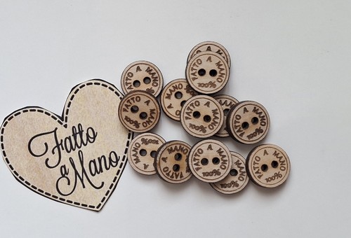 Set 15pz bottoni legno con - set,
