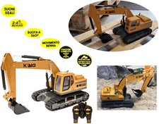 ESCAVATORE RADIOCOMANDATO CON BENNA  CINGOLI TELECOMANDO RC 2.4 GHZ MULTIPLAYER