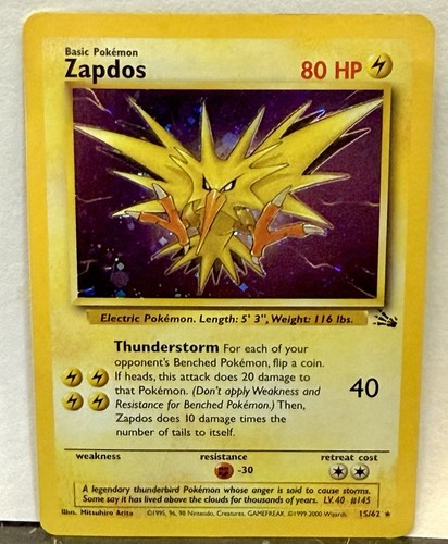 Zapdos raro holo set - holo,