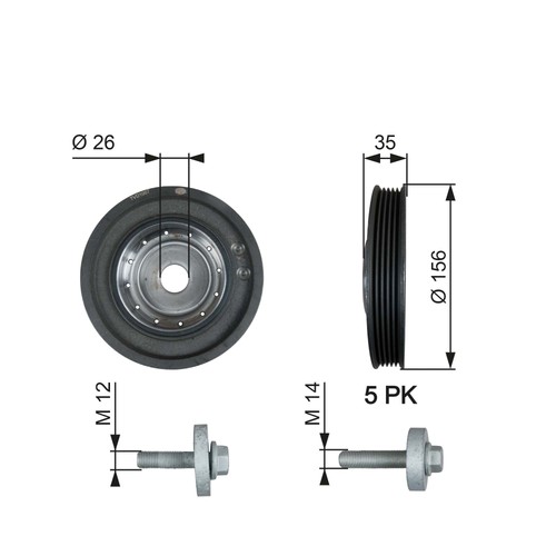 Tvd1007a puleggia cinghia - tvd1007a,