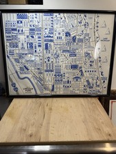Stampa mappa Lincoln Park Chicago J.C. Mills firmata 145/200 incorniciata arte vintage