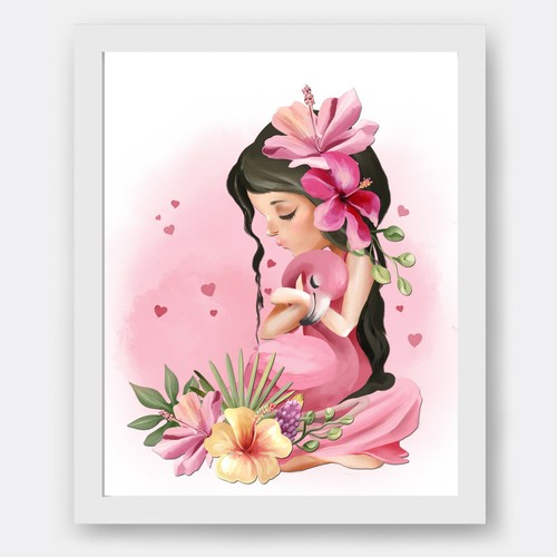 Stampa parete principessa - da,