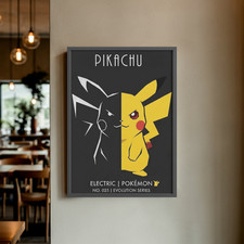 Pikachu Pokemon Art Poster