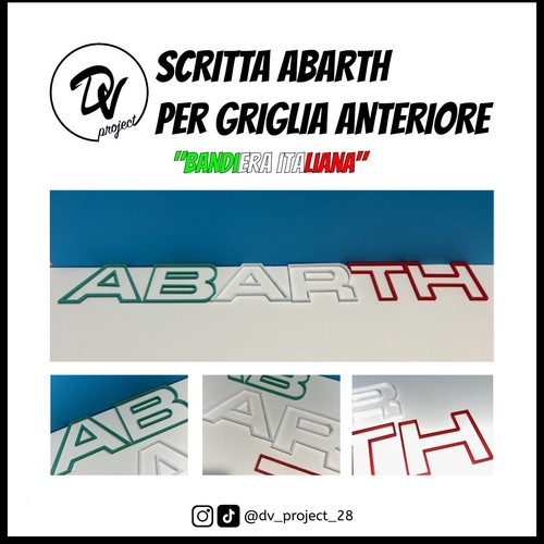 Scritta abarth per - abarth, paraurti