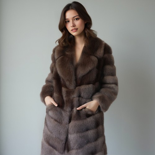 Cappotto pelliccia lusso nero