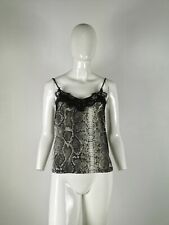 ZARA MAGLIETTA MAGLIA CANOTTA T- SHIRT DONNA TAGLIA S COLORE PITONATA PIZZO 