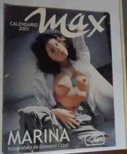 calendario sexi Marina La Rosa anno 2001 + Max con Alessia Marcuzzi