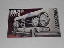 ALFA ROMEO GIULIA 1600 S DEPLIANT BROCHURE PROSPEKT (R2)