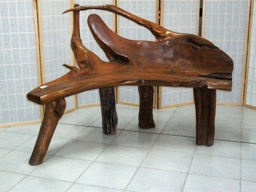 Poltrona panca legno radice - poltrona,