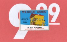 Adesivo Vintage Sticker Aufkleber Autocollant WEGHER GUIDO Articoli Sportivi