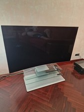 mobile porta tv, philips, girevole in metallo con ripiani in vetro