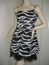 VESTITO ABITO DONNA NERO POIS