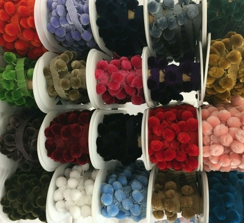 Luxury velvet feel pom - pom,