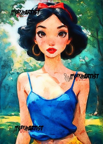 Schizzo aceo atc biancaneve - aceo,