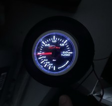 Manometro Pressione Turbo Depo Racing Fumè Con Bocchettone.