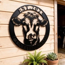 Insegna Personalizzata Mucca