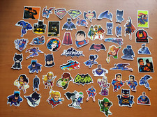 LOTTO DC SUPERMAN BATMAN FLASH  ecc.  55 ADESIVI SAGOMATI  V