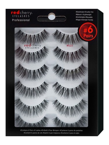 Red cherry ciglia capelli veri - red,