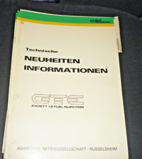 OPEL libretto originale officina novità informazioni GTE Kadett 1.8 1983