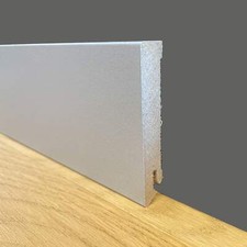 BATTISCOPA ZOCCOLINO SQUADRATO in FIBRA DI LEGNO COMPATTA 80X15 ARGENTO