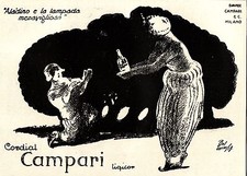 PUBBLICITA' 1929 CORDIAL CAMPARI LIQUOR FAVOLA ALADINO E LA LAMPADA MERAVIGLIOSA