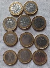 11 MONETE DA 1 EURO RARE