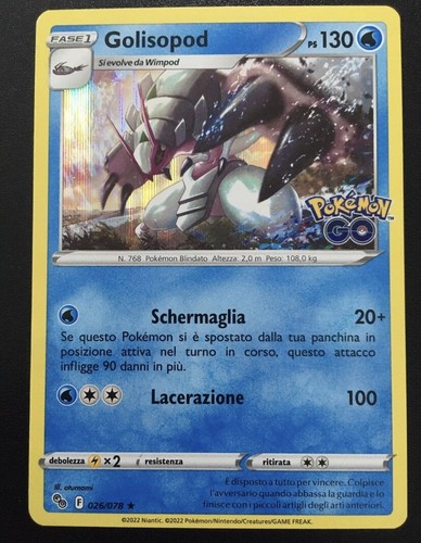 Pokemon carta golisopod - pokemon, holo